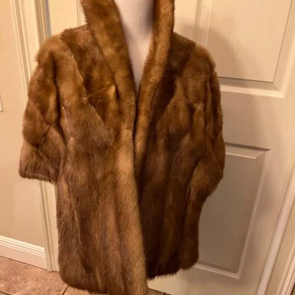 Vintage Elegant Fur Stole handmade, 50s? 60s? likely mink - Picture 4 of 7
